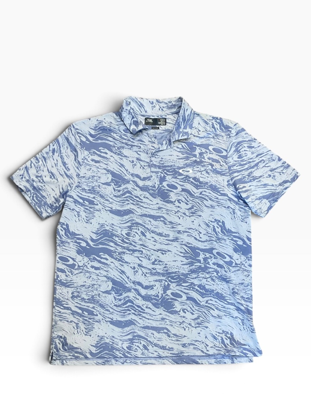 Oakley Duality Jacquard Polo Size M Blue Hydrolix